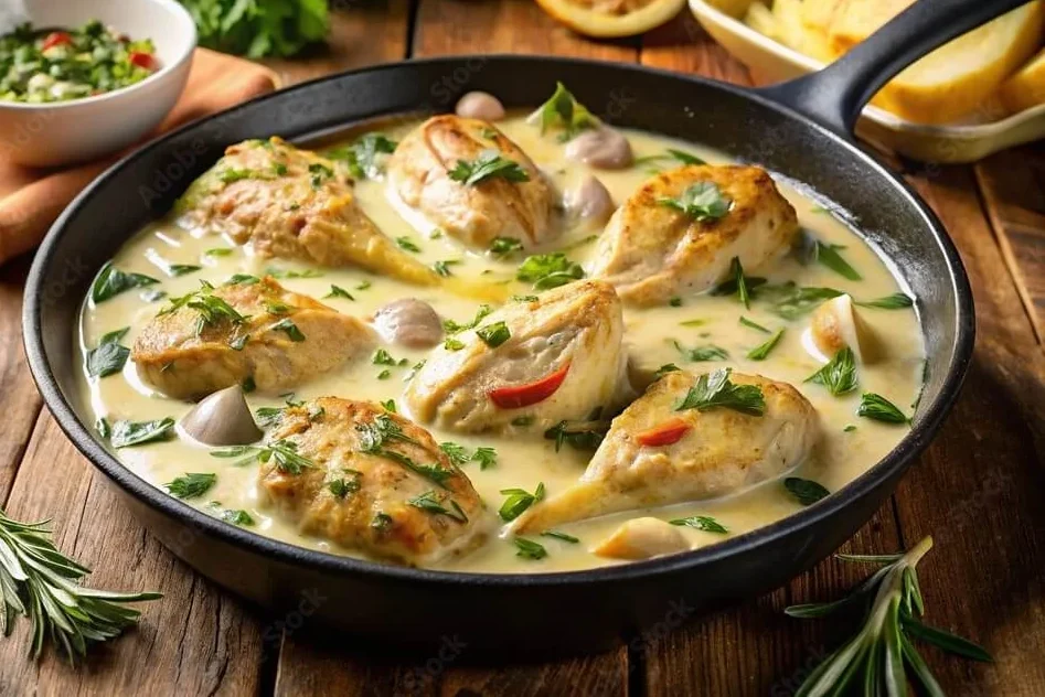 "Easy Slow Cooker Tuscan Chicken"