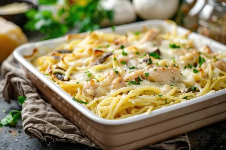 "Easy and Creamy Chicken Tetrazzini Recipe for the Whole Family"