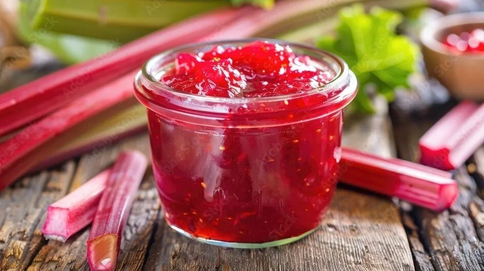 "Homemade Rhubarb Jam Recipe for a Sweet and Tangy Spread"