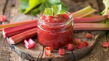 "Homemade Rhubarb Jam Recipe for a Sweet and Tart Spread"