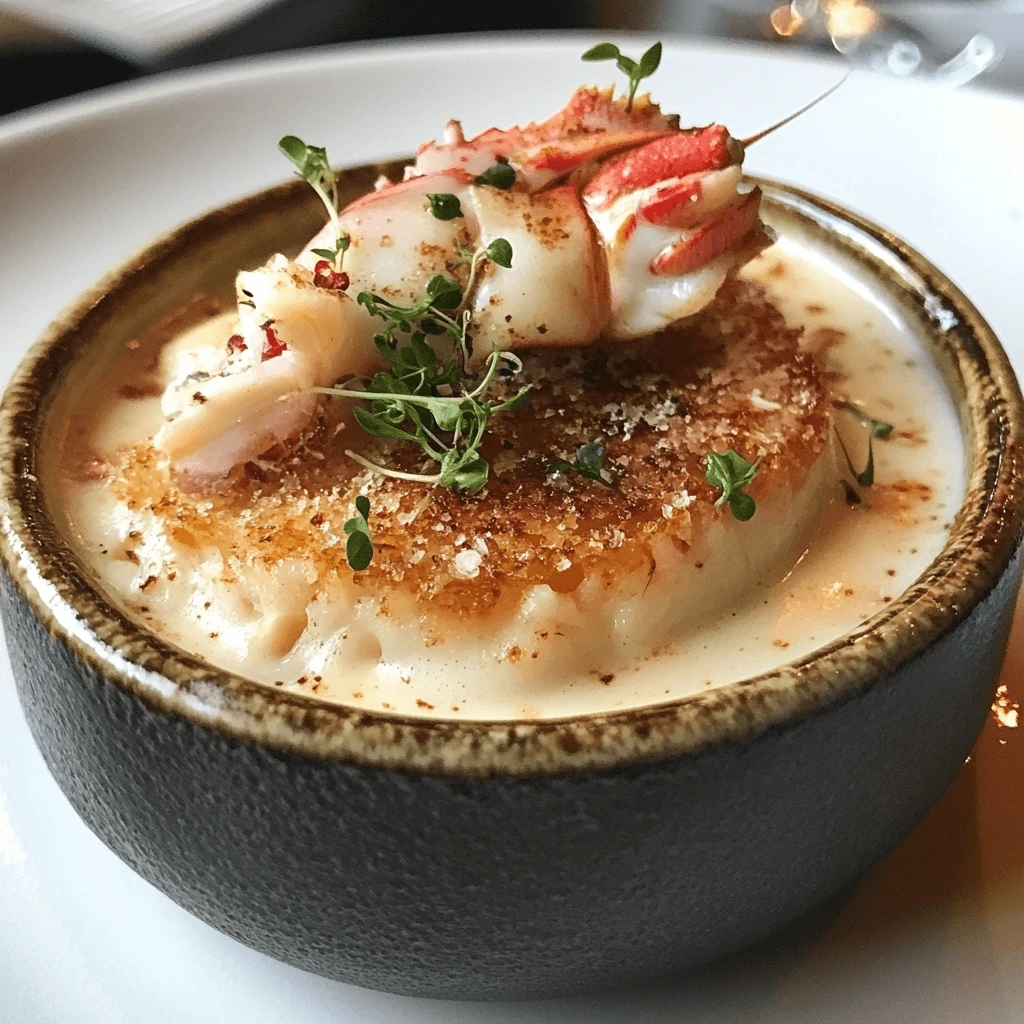 Gourmet Crab Brulee with Golden Topping