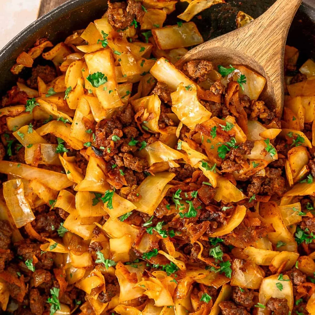 Ground Beef Cabbage Skillet Recipe