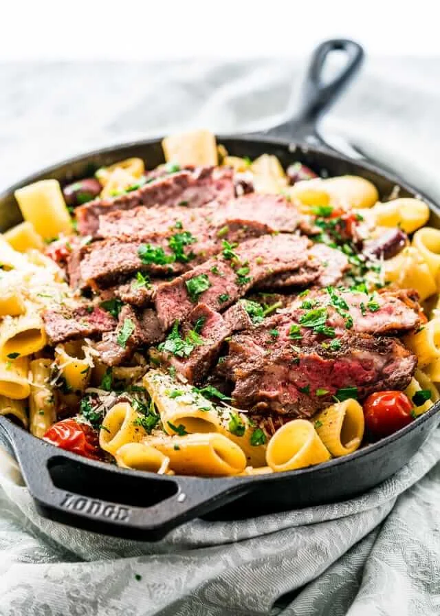 "Steak and Pasta Meal Ideas"